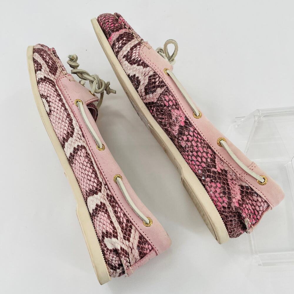 Sperry Top-Sider Pink Snakeskin Flats Loafers Boat Deck Shoes 6.5 - Picture 6 of 8
